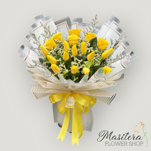 Yellow Roses and Tulips